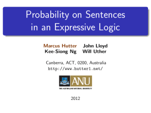 Probability on Sentences