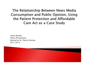 The Relationship between Media Consumption and Public Opinion