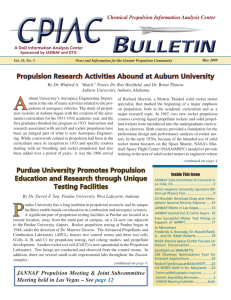 Propulsion Research Activities Abound at Auburn University Purdue