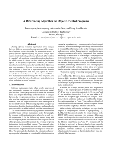 A Differencing Algorithm for Object-Oriented Programs