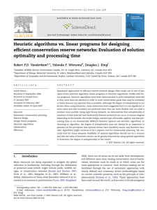 Heuristic algorithms vs. linear programs for designing efficient