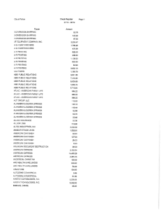 List of disbursements, Quarter 1, September 30, 2014