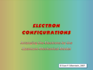 Electron Configurations - Evan's Regents Chemistry Corner