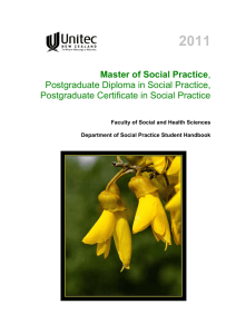 Master of Social Practice, Postgraduate Diploma in Social