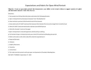 Expectations and Rubric for Open-Mind Portrait