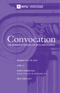 GSAS Convocation - New York University