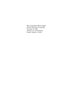 My Counseling Theory Paper - NAU jan.ucc.nau.edu web server