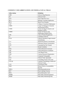 Commonly Used Abbreviations and Terms in Clinical Trials