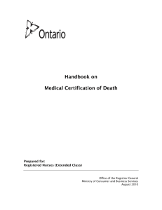 Handbook on Medical Certification of Death