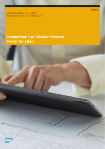 1 Installation: SAP Mobile Platform Server for Linux