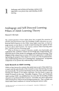 Andragogy and Self-Directed Learning: Pillars of Adult Learning