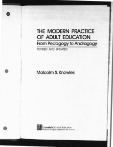 THE MODERN PRACTICE OF ADULT EDUCATION,