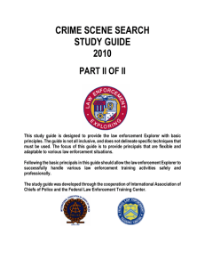 crime scene search study guide 2010