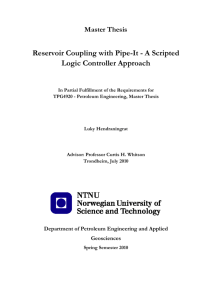 Reservoir Coupling with Pipe-It - A Scripted Logic Controller Approach