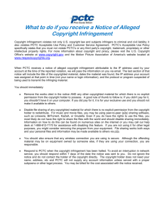 What to do if you receive a Notice of Alleged Copyright Infringement