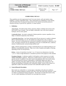 Combustible Metals - Environmental Health and Safety