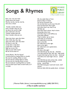 Songs & Rhymes - Monroe Public Library