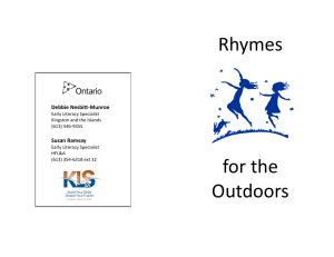 Rhymes for the Outdoors - Kingston Literacy & Skills