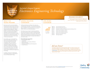 Electronics Engineering Technology | Bachelor's