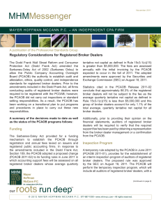 Regulatory Considerations for Registered Broker Dealers