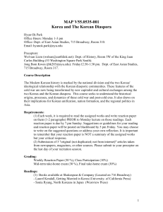 MAP V55.0535-001 Korea and The Korean Diaspora