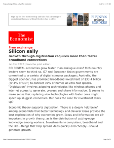 Free exchange: Silicon sally | The Economist