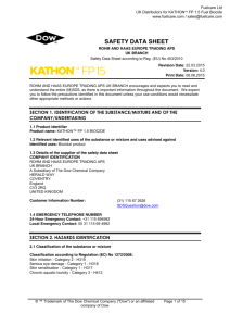 KATHON™ FP 1.5 Safety Data
