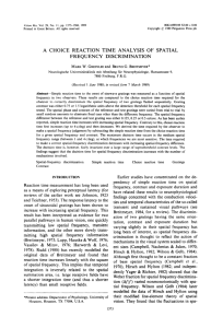 a choice reaction time analysis of spatial frequency discrimination