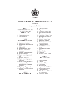 Constitution of the Independent State of Samoa 1960