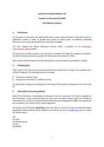 London & Continental Railways Ltd Freedom of Information Act