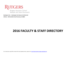 2016 FACULTY & STAFF DIRECTORY