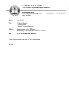 05/19/2015 Board Meeting Agenda