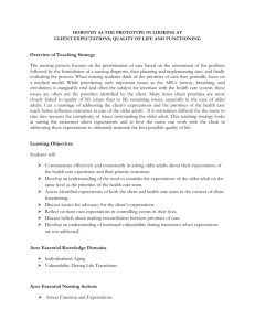 Overview of Teaching Strategy The nursing process focuses on the