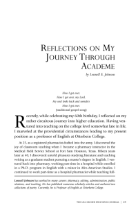 reflections on my journey through academe