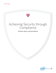 Achieving Security through Compliance