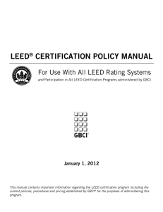 leed® certification policy manual