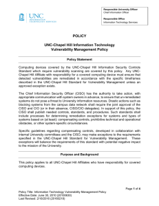 Vulnerability Management Policy - Information Technology Services