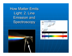 How Matter Emits Light: 2. Line Emission and Spectroscopy