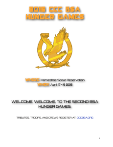 2015 Hunger Games Packet - Chester County Council, Boy