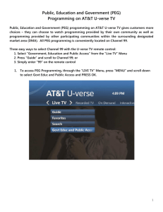 Public, Education and Government (PEG) Programming on AT&T U