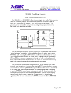 Page 1 of 8 MSK4225 Closed Loop Controller The MSK4225 is a