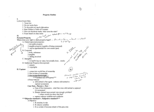 STMU Law, Exam Bank, Property Outline (pt 1 of 2), Lytton