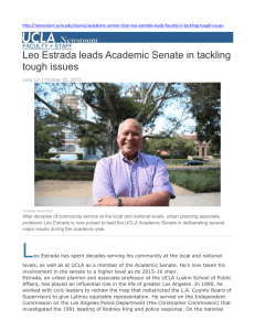 Leo Estrada leads Academic Senate in tackling tough issues