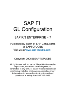 SAP FI GL Configuration steps