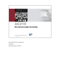 New General Ledger Accounting