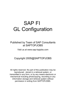 SAP FI GL Configuration