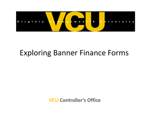 Exploring Banner Finance Forms