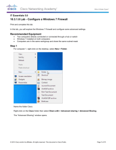 10.3.1.8 Lab - Configure a Windows 7 Firewall