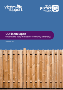 Out in the open: What victims really think about community sentencing