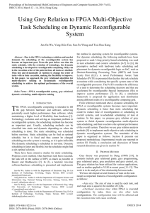 Using Grey Relation to FPGA Multi-Objective Task Scheduling on